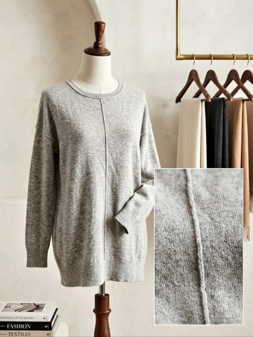 Saks Fifth Avenue Cashmere Crewneck Sweater Size Small